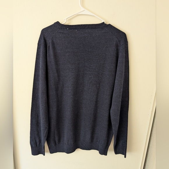 Lindbergh Mens XL 100% Cotton Sweater Blue Preppy Classic Grunge Grandpa - Picture 6 of 8